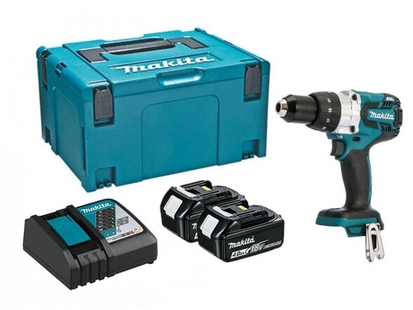 Makita DDF481RMJ Akumuliatorinis gręžtuvas su bešepėteliniu varikliu 18V Li-ion 2x4,0Ah