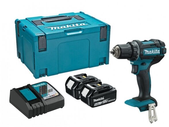 Makita DDF482RTJ Аккумуляторный шуруповерт 2x5,0Ah 18V Li-ion