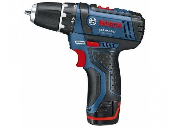 Akumuliatorinis gręžtuvas-suktuvas Bosch GSR 10,8V 2Ah