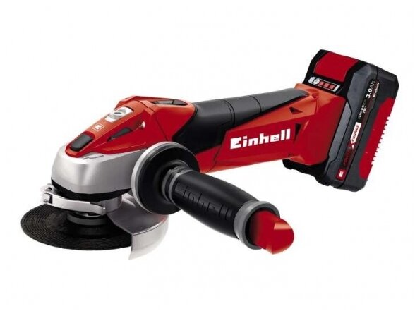 Einhell TE-AG 18 Li Kit  Akumuliatorinis kampinis šlifuoklis, 18 V, 3,0 Ah Li-ion, 115 mm