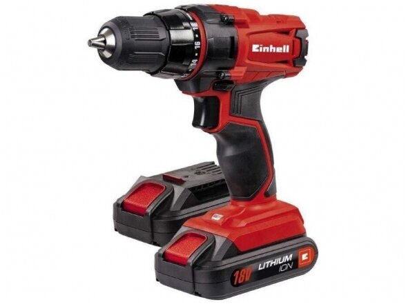 EINHELL TC-CD 18-2 Li Akumuliatorinis suktuvas-gręžtuvas, 18 V, 2 x 1,3 Ah Li-Ion