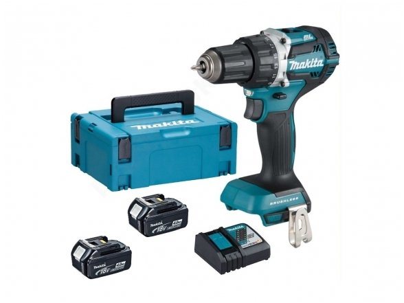 Makita DDF484RMJ Аккумуляторная дрель-шуруповерт 18v 2x4,0Ah Li-ion BL-мотор