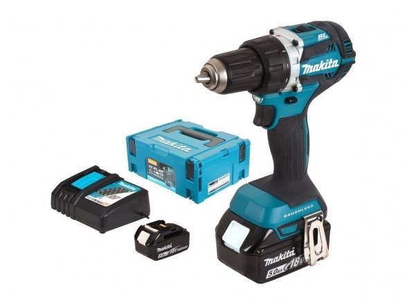 Akumuliatorinis suktuvas-gręžtuvas Makita DDF484RTJ 2x5,0Ah 18V BL-variklis