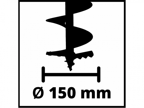 Akumuliatorinis žemės grąžtas Einhell GP-EA 18/150 Li BL-Solo, be akumuliatoriaus ir pakrovėjo, komplekte grąžtas 150 mm 4