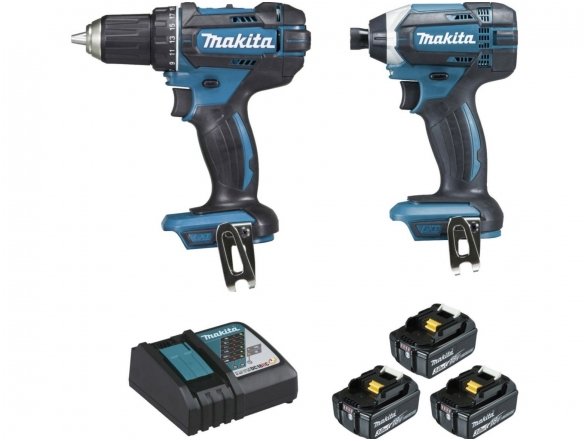 Makita DDF482 + DTD152 Комплект аккумуляторных инструментов 3x4,0Ah 18V Li-ion (DLX2127M3J)