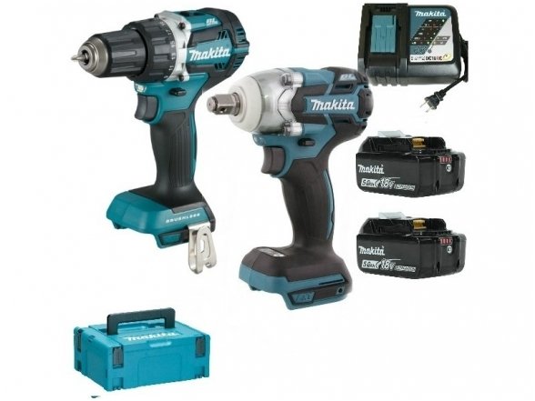 Makita DDF484Z + DTW285Z Комплект аккумуляторных инструментов 18V Li-ion