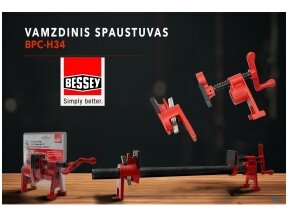 Nepakeičiamas įrankis medinių skydų klijavimui BESSEY BPC-H34