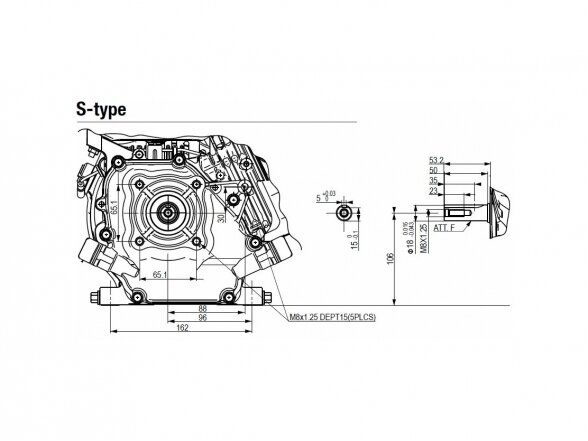 Benzininis variklis HONDA GX120, 2.4 kW, 18 mm velenas 1