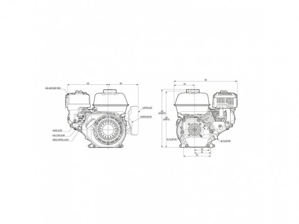 Benzininis variklis HONDA GX200, 4.3 kW, 20 mm velenas 5