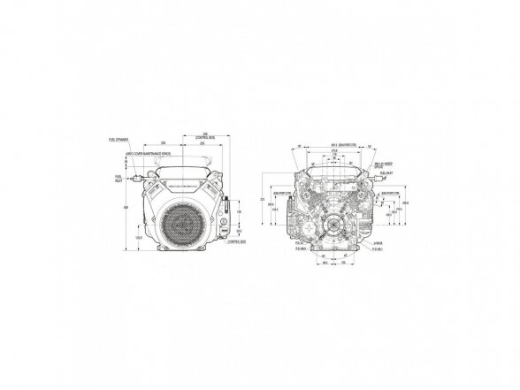 Benzininis variklis HONDA GX630, 15.5 kW, 25.4 mm velenas 5