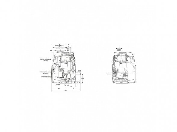 Benzininis variklis HONDA GX630, 15.5 kW, 25.4 mm velenas 6