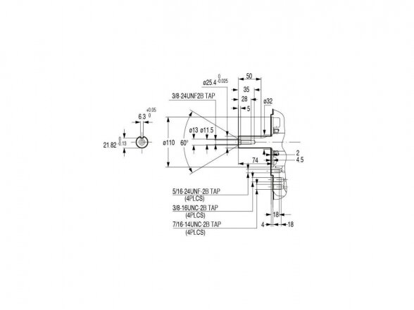 Benzininis variklis HONDA GX630, 15.5 kW, 25.4 mm velenas 2