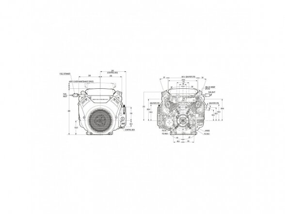 Benzininis variklis HONDA GX630, 15.5 kW, 25.4 mm velenas 5