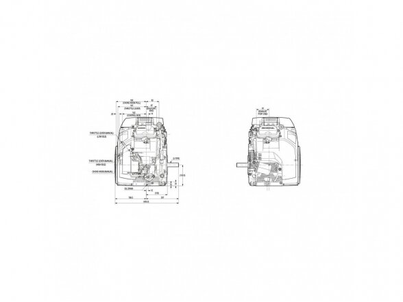 Benzininis variklis HONDA GX630, 15.5 kW, 25.4 mm velenas 7