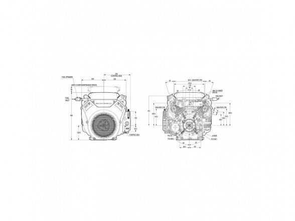 Benzininis variklis HONDA GX630, skirtas generatoriui, 15.5 kW, kūginis velenas 5