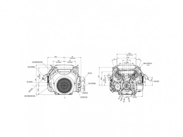 Benzininis variklis HONDA iGX800, 18.6 kW, 36.5 mm velenas 7