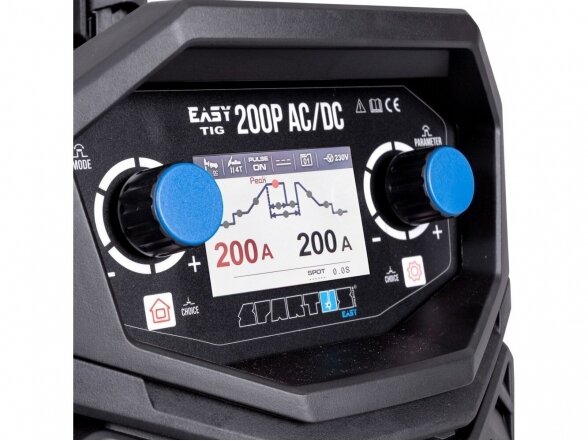 EasyTIG 200P AC/DC suvirinimo aparatas su mini degikliu SPE 17 - 4m, 230V 6