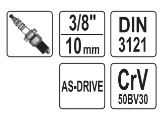 Galvutė žvakėms 3/8", 16-21 mm 1