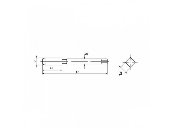 IŠPARDAVIMAS! Rankinių sriegiklių rinkinys Volkel DIN 2181 HSS-G – M 20 x 1.0 (2 vnt.) 1