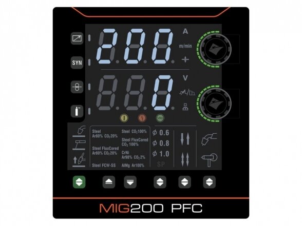 Jasic komplektas - EVO20 MIG200 PFC N2S62 suvirinimo pusautomatis, 200A, 115V/230V 6