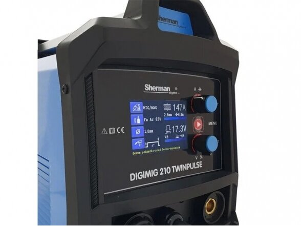 Komplektas - sinerginis suvirinimo aparatas Sherman DIGIMIG 210 TWINPULSE, 200A, 230V 4