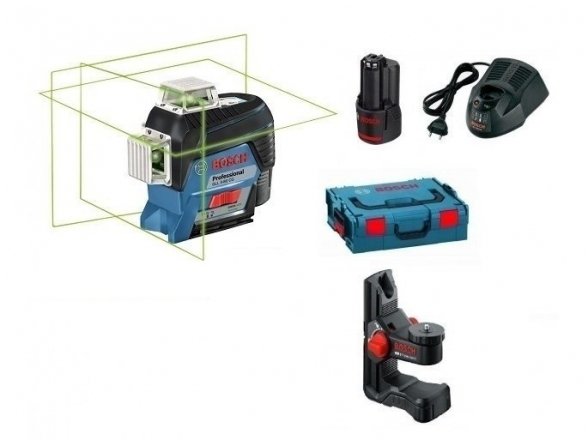 BOSCH GLL 3-80 CG с зеленым лучом + Держатель BM1 Лазерный нивелир