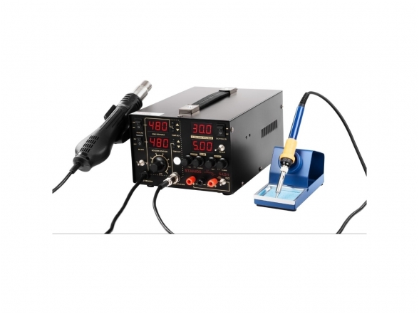 Litavimo stotelė su karšto oro fenu S-LS-1 (480°C, 650W) ir lituokliu (480°C, 75W) 1