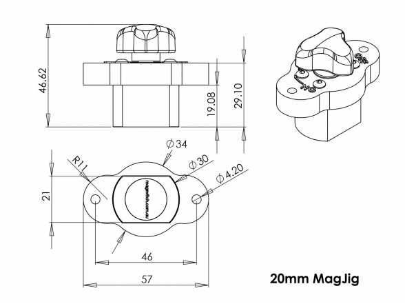 MagSwitch Magjig Magnetas laikiklis 3