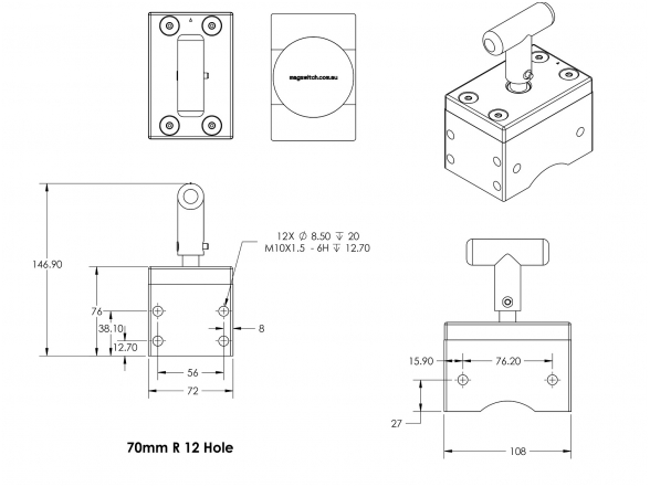 MagSwitch Magsquare Magnetas laikiklis 9