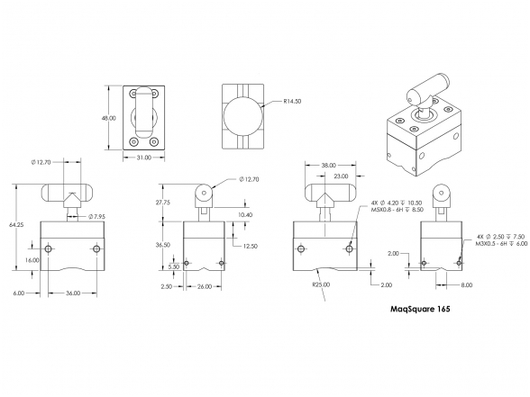 MagSwitch Magsquare Magnetas laikiklis 6