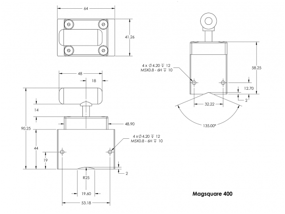 MagSwitch Magsquare Magnetas laikiklis 7