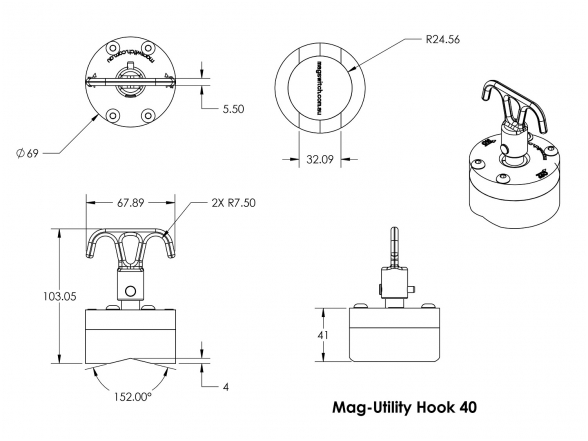 MagSwitch Mag-Utility Hook Magnetinis kablys 7