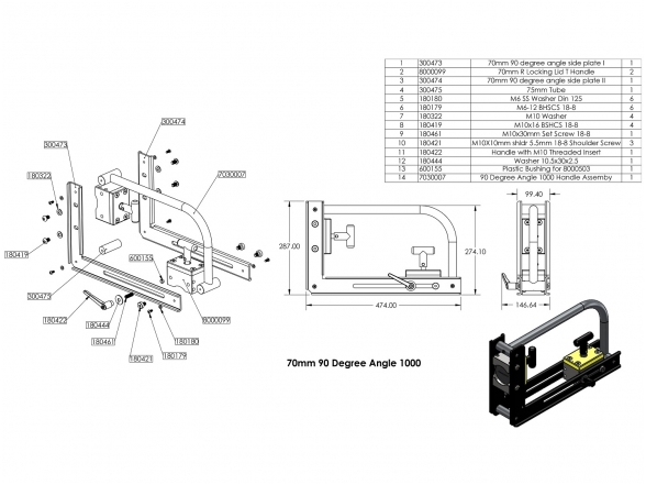 MagSwitch Angle Magnetinis kampas 90° 10