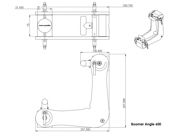 MagSwitch Boomer Angle Magnetinis kampas, reguliuojamas 8