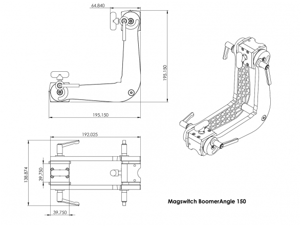 MagSwitch Boomer Angle Magnetinis kampas, reguliuojamas 6