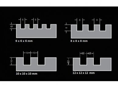 Pakaitinė dantytos glaistyklės dalis Bihui 280x115mm, 10mm 1