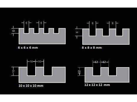 Pakaitinė dantytos glaistyklės dalis Bihui 480x130mm, 10mm 1