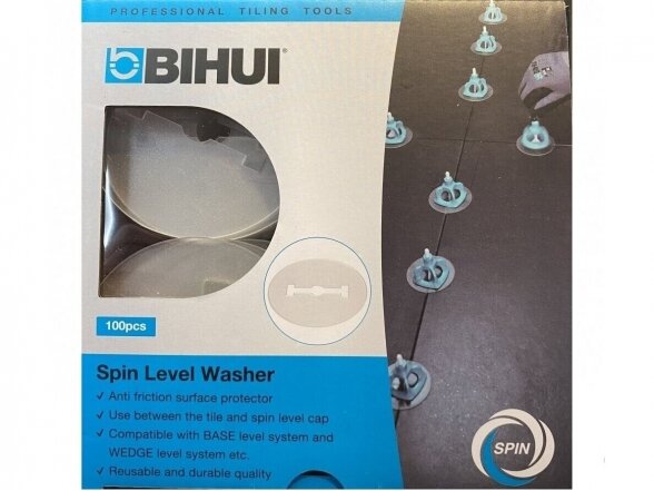 Padukas lyginimo sistemai Bihui Spin Level Washer, 100 vnt. 1