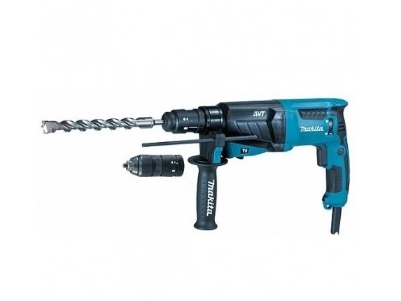 Makita HR2631FTJ Perforatorius SDS-Plus, 800W su keičiamu griebtuvu