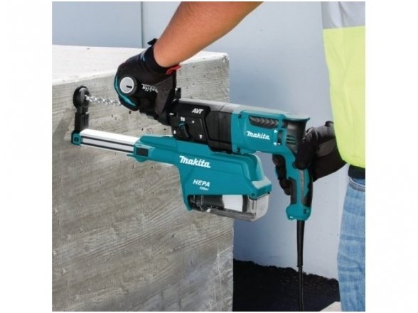 Makita HR2651TJ Perforatorius SDS+, 800W, su dulkių surinkimo sistema ir keičiamu griebtuvu 4