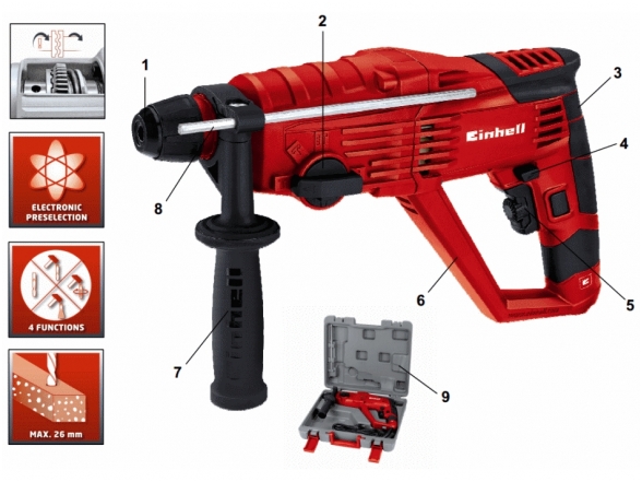 Einhell TH-RH 800 E perforatorius SDS-Plus 1