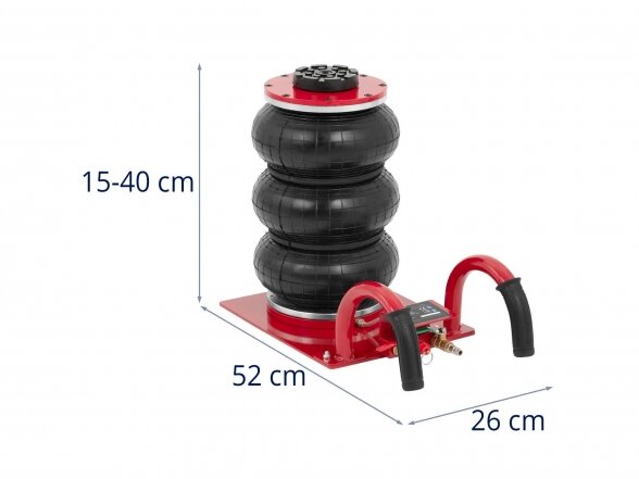 Pneumatinis keltuvas (domkratas) MSW-PCJ-302 - 3000 kg - kėlimo aukštis 40 cm – dviguba rankena 4