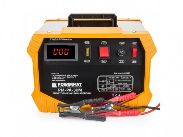 Powermat PM-PA-30M akumuliatorių įkroviklis, 30A, 12V/24V