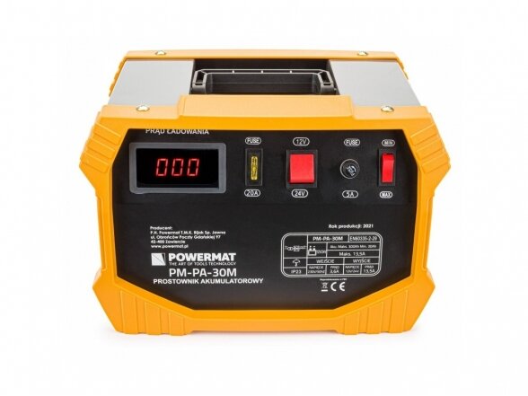 Powermat PM-PA-30M akumuliatorių įkroviklis, 30A, 12V/24V 3