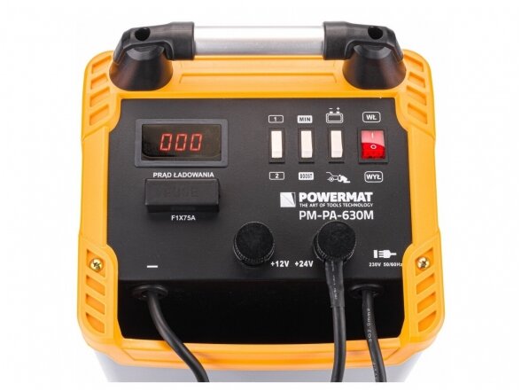 Powermat PM-PA-630M akumuliatorių pakrovėjas-paleidėjas 600A 12/24V 6