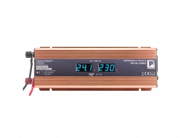 Powermat PM-PN-2200LS įtampos keitiklis LCD 24V 2200W 3