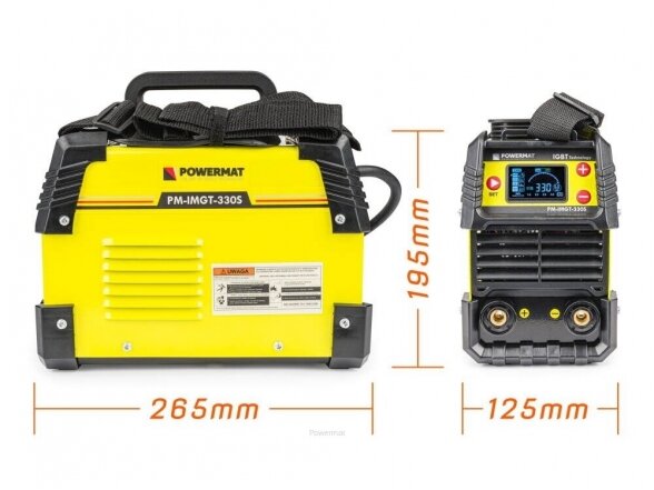 Powermat suvirinimo aparatas MMA PM-IMGT-330S LCD, 330A, 230V 6