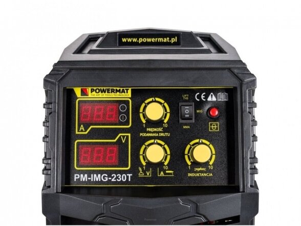 Powermat komplektas - suvirinimo pusautomatis PM-IMG-230T, 230A, 230V, MIG/MAG/TIG/MMA 8