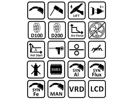 Sherman komplektas - suvirinimo pusautomatis DIGIMIG 220 LCD, 200A, 230V 11