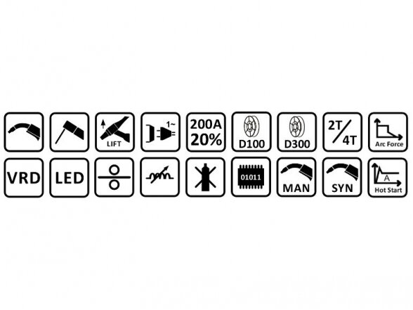 Komplektas - sinerginis suvirinimo aparatas Sherman DIGIMIG 200 SIMPLE, 200A, 230V 14